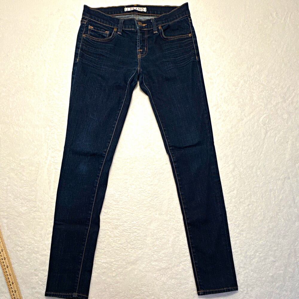 J Brand Women’s Mid Rise Skinny Jeans Size 26 Dark Wash Stretch Denim 5-Pocket